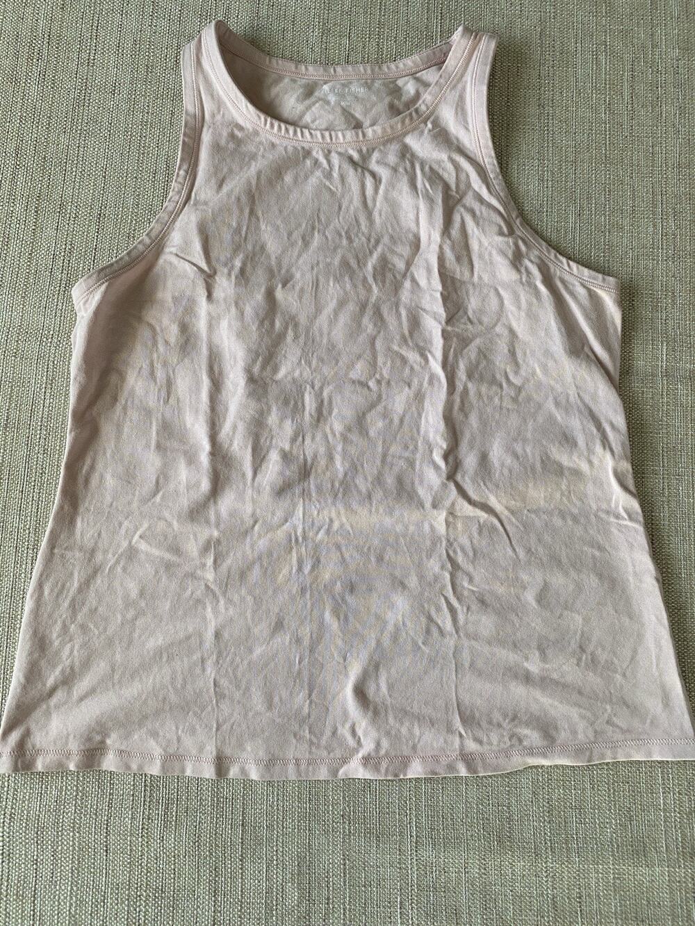 EILEEN FISHER Tank Top Pink Cotton blend Stretch Jersey Racerback M